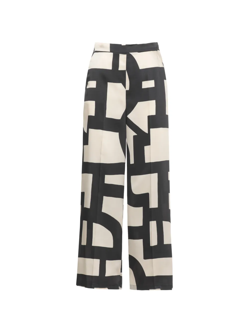 EMME EMMALBERO geometric-print trousers - Toni neutri