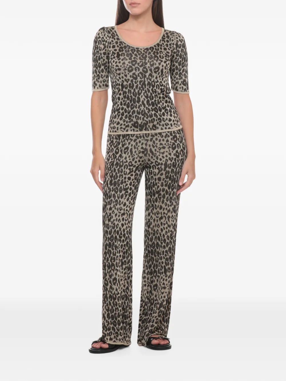 Marella leopard-print T-shirt Beige