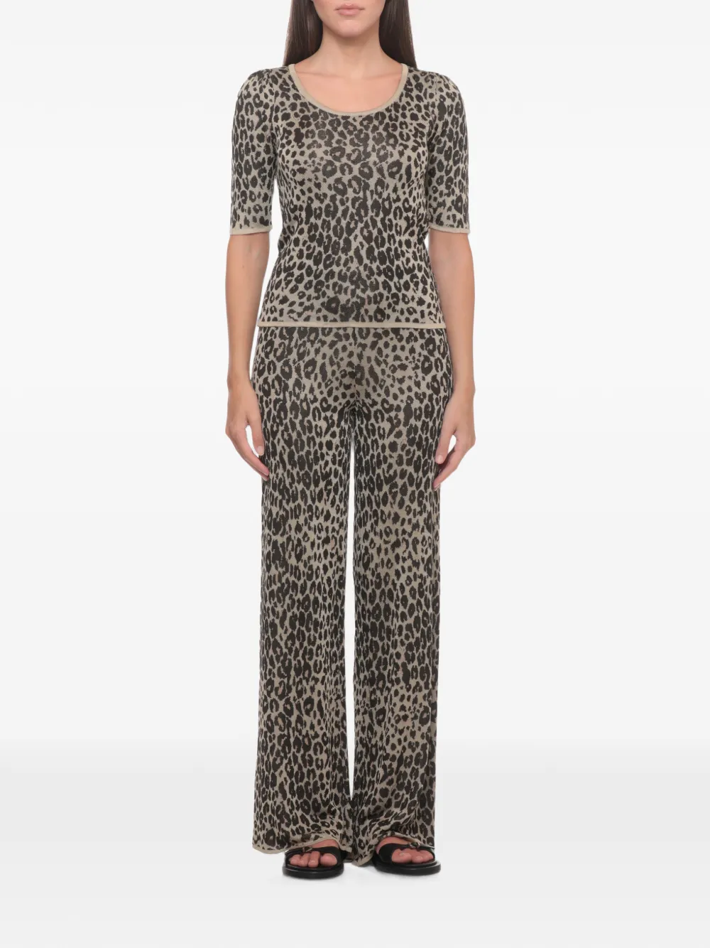 Marella leopard-print T-shirt Beige