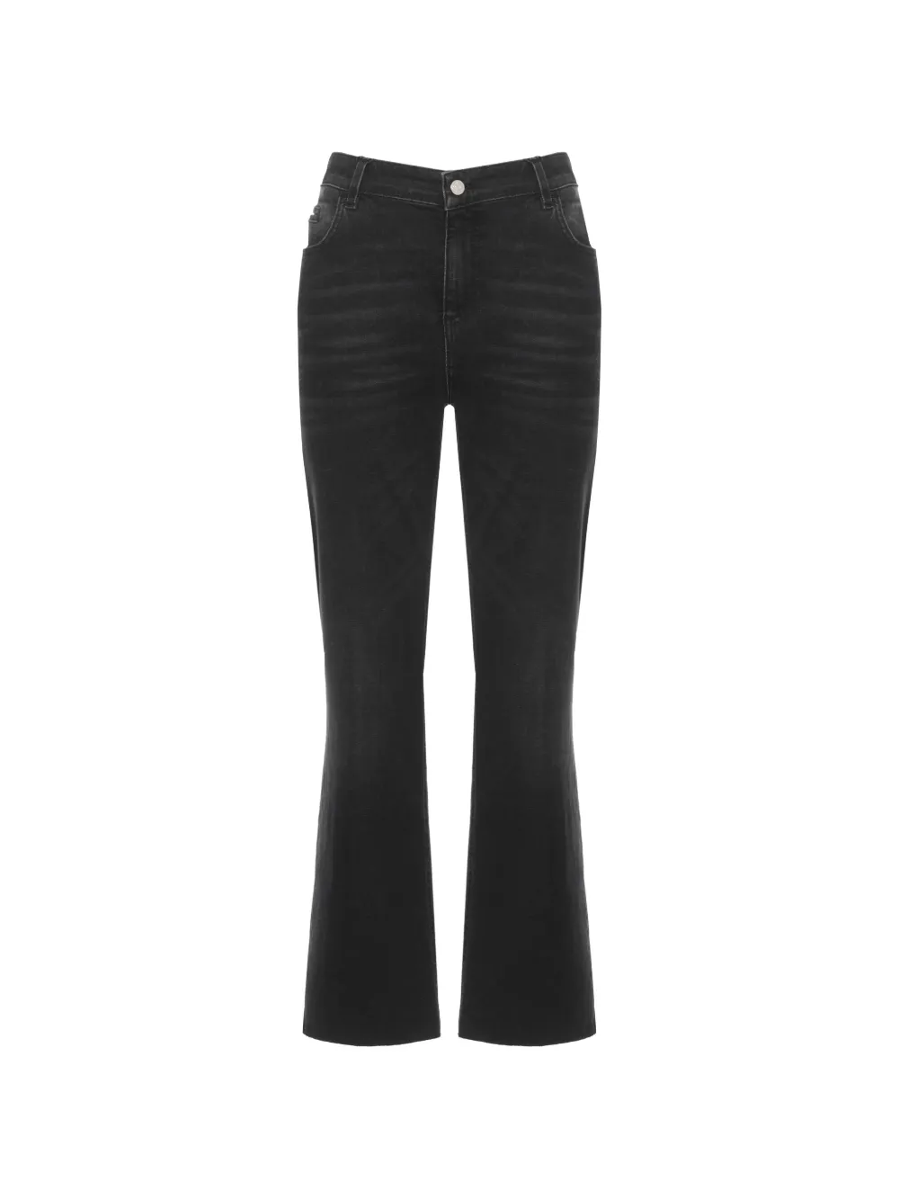 Marella raw-cut cropped flared jeans - Nero