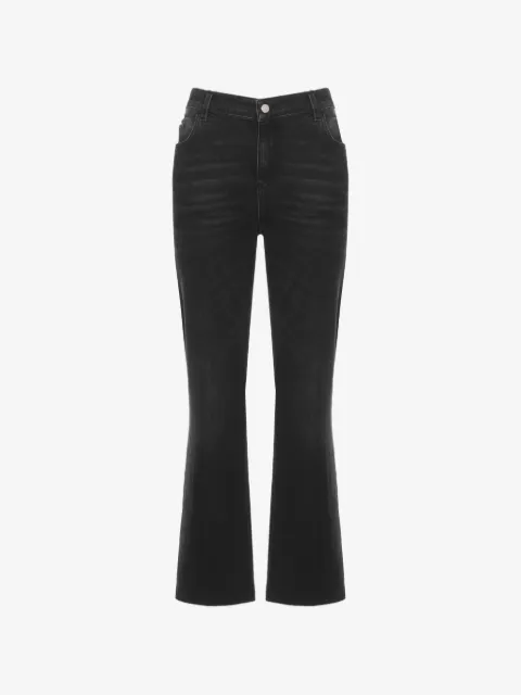 Marella raw-cut cropped flared jeans