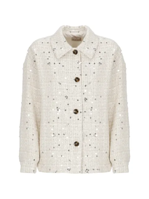EMME sequin-embellished tweed jacket