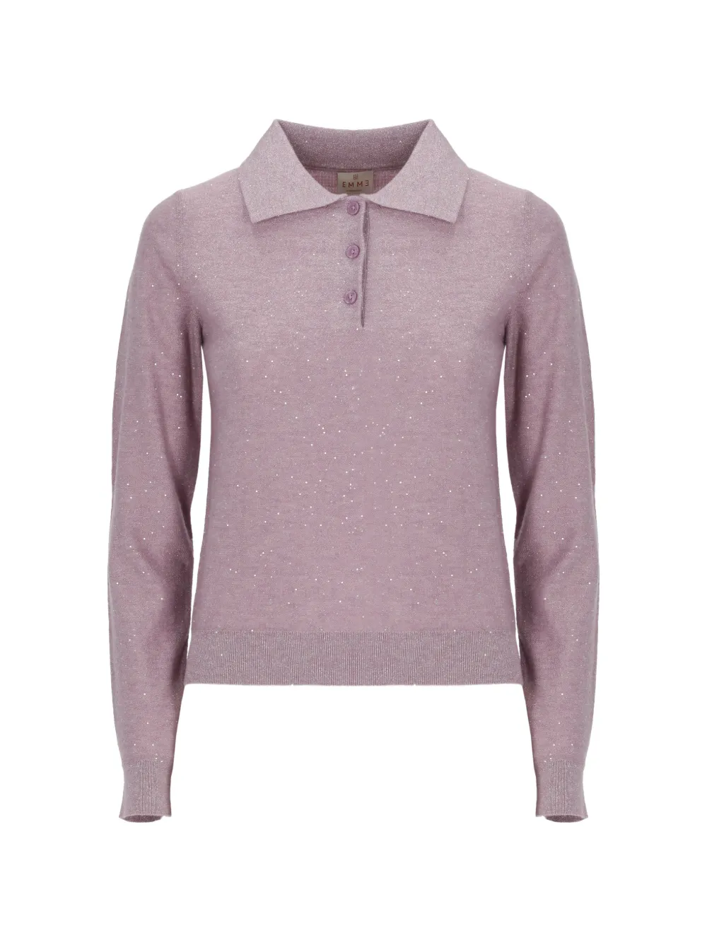 EMME EMMABATE sequin-embellished polo top - Viola