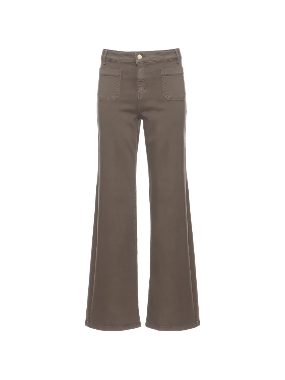EMME EMMBASCHI patch-pocket wide-leg jeans - Marrone