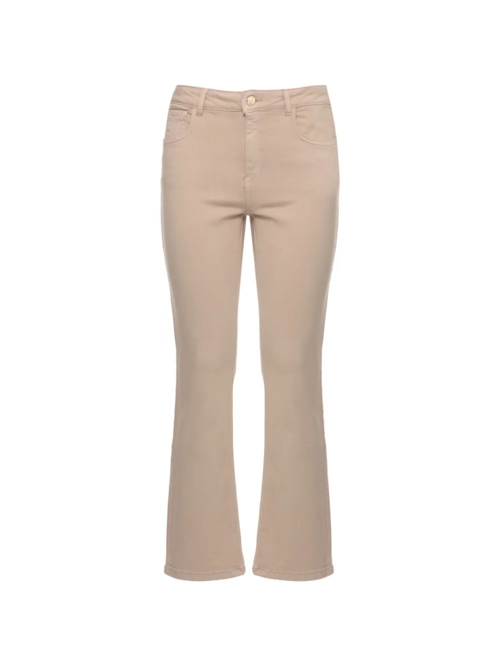 EMME logo-patch five-pocket trousers - Toni neutri
