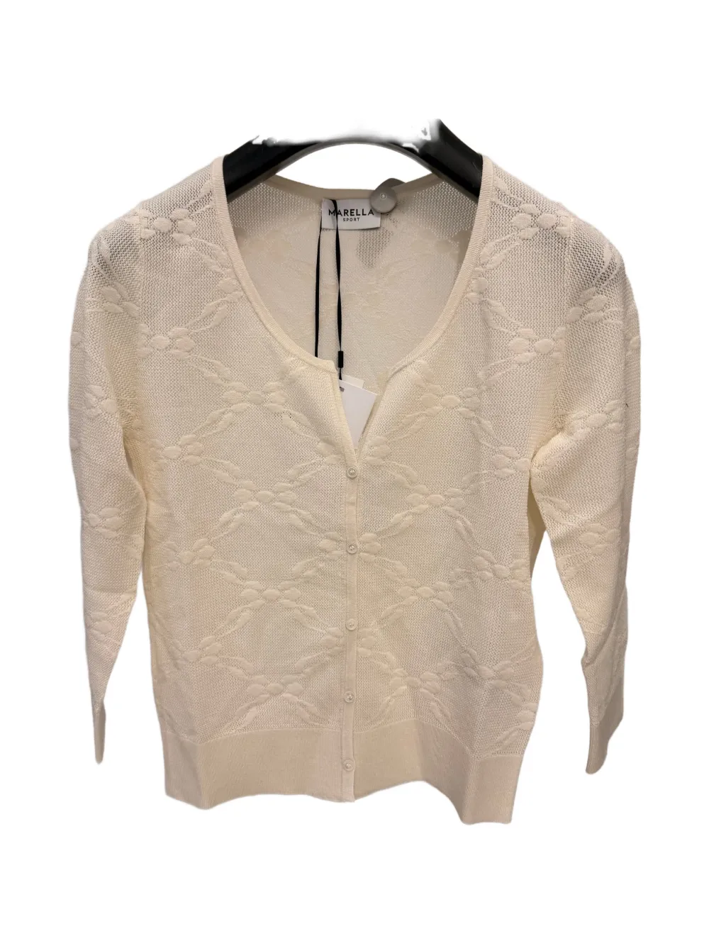 Marella floral-embroidered V-neck cardigan - Nude