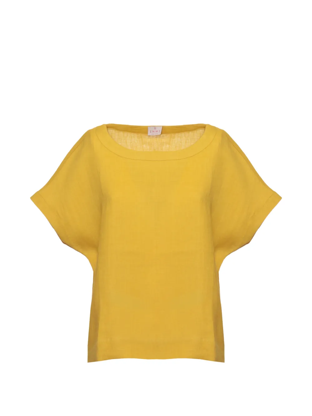 EMME linen short-sleeved blouse - Giallo
