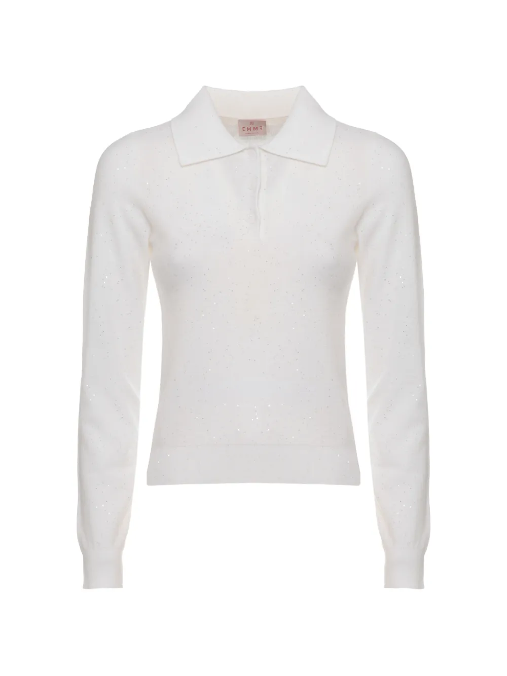 EMME sequin-embellished polo-shirt - Bianco