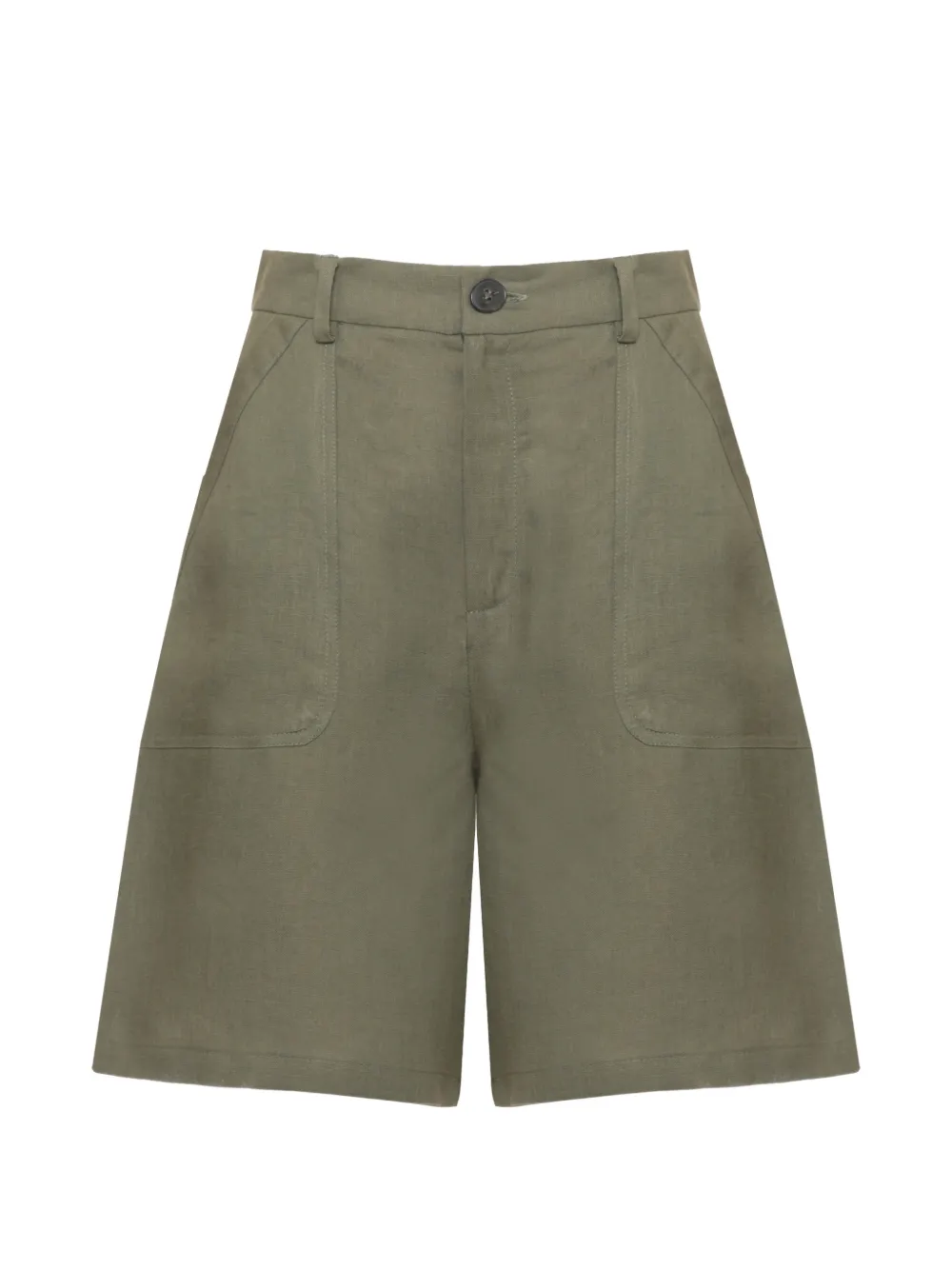 EMME linen tailored bermuda shorts - Green