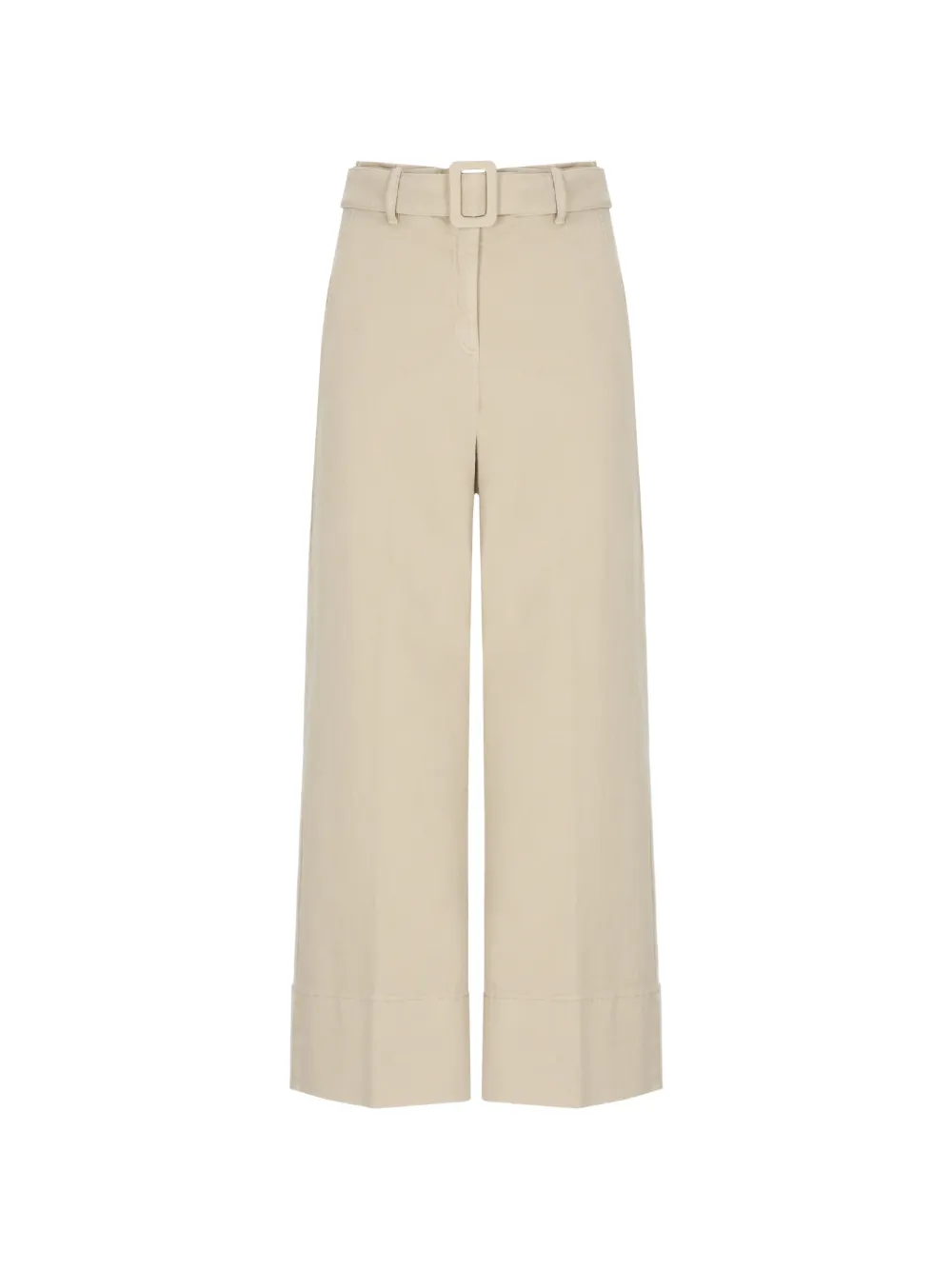 Marella belted wide-leg cropped jeans - Toni neutri