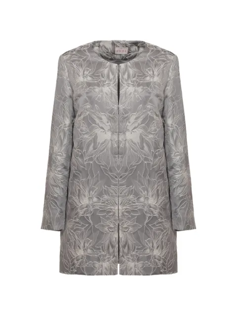 EMME Marella floral-embroidered round-neck coat