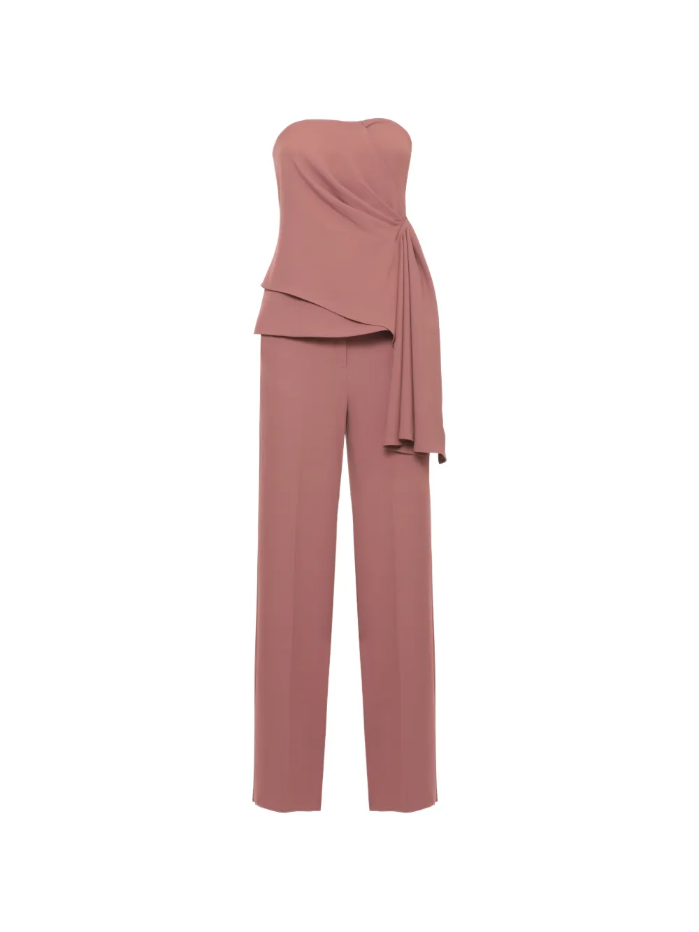 EMME asymmetrical-hem corset blouse and trousers set - Rosa