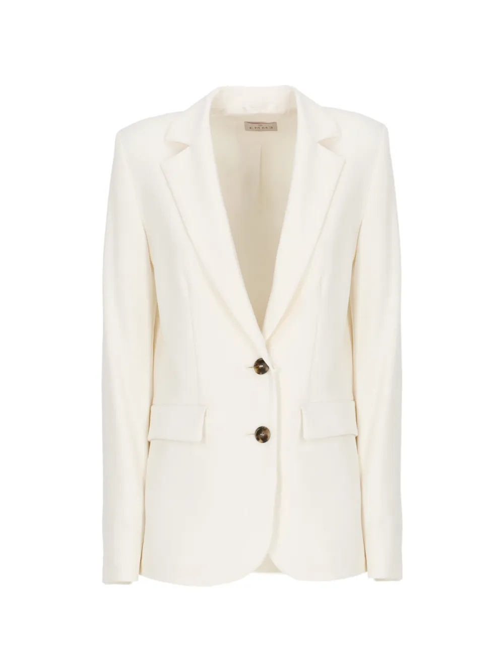 Emme Notched-lapels Single-breasted Blazer In White