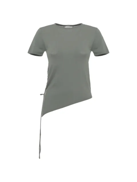 Marella asymmetric ruched-side T-shirt