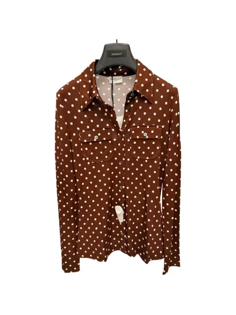 Marella MLSVINCI polka-dot pocket-detail shirt