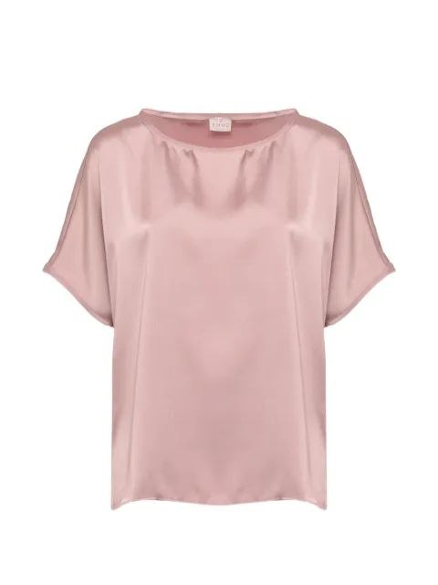 EMME satin-finish short-sleeved blouse