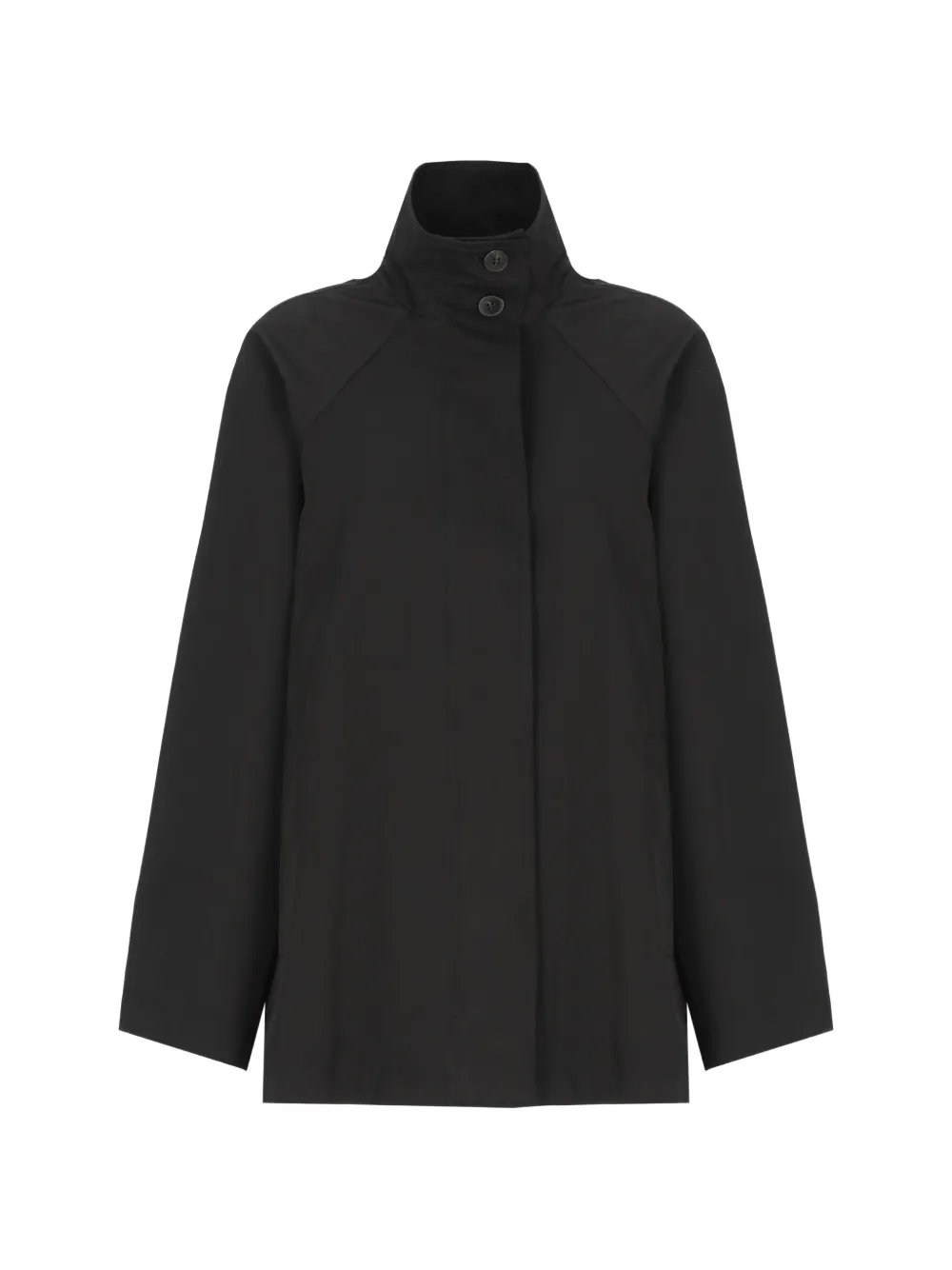 EMME high-neck raglan-sleeve raincoat - Nero