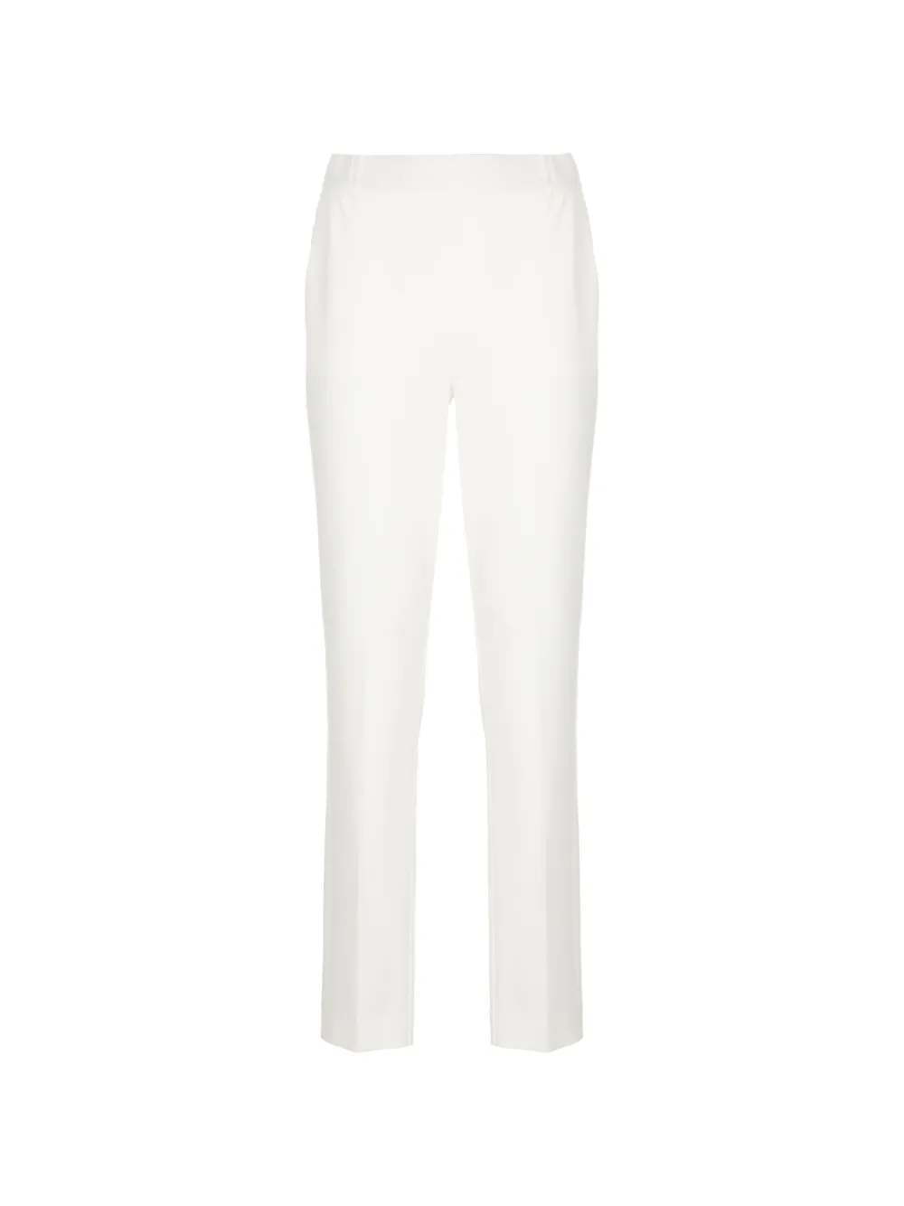 EMME pressed-crease tapered trousers - Bianco