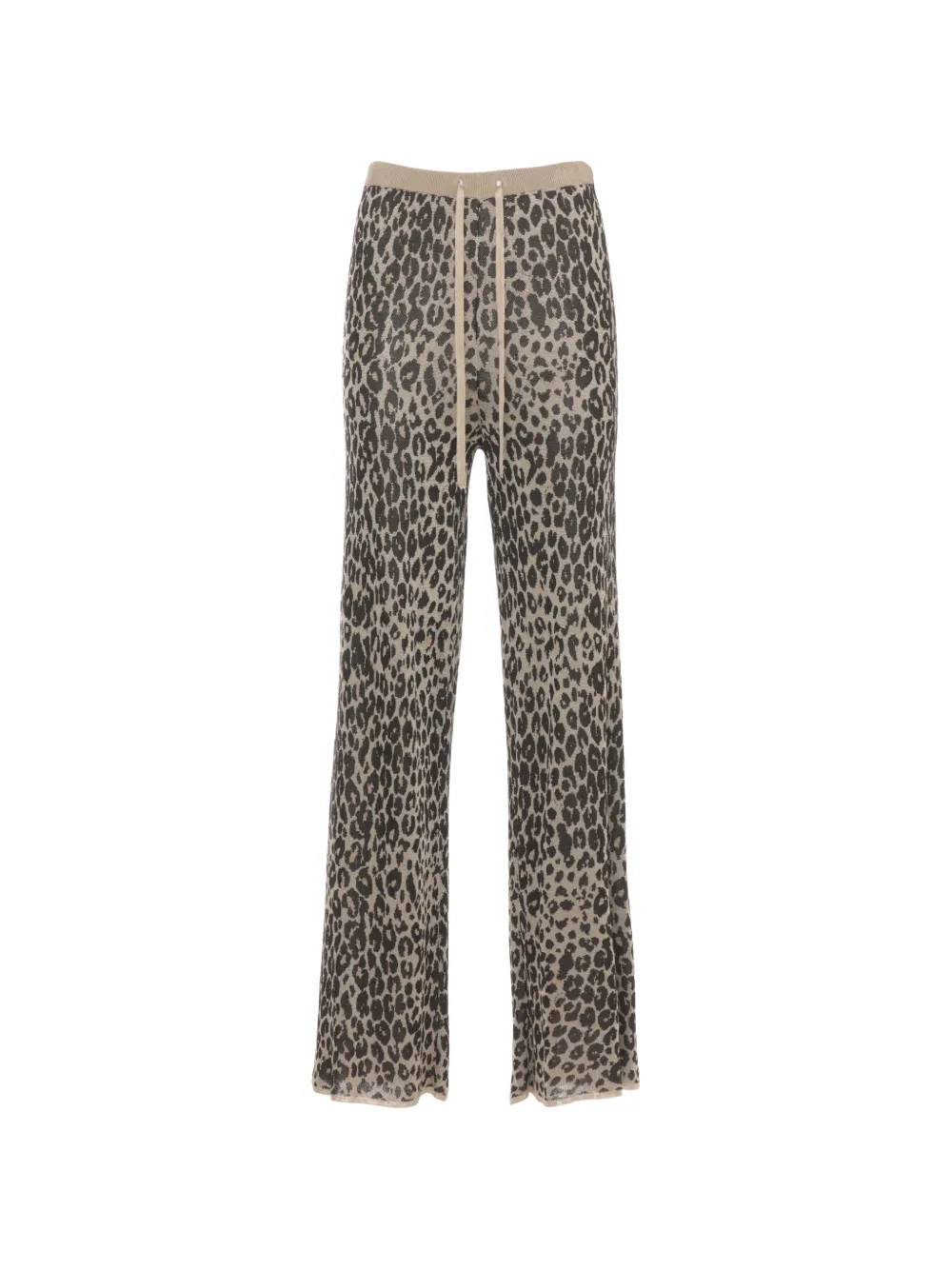 Marella Leopard-print Drawstring-waist Trousers In Neutral