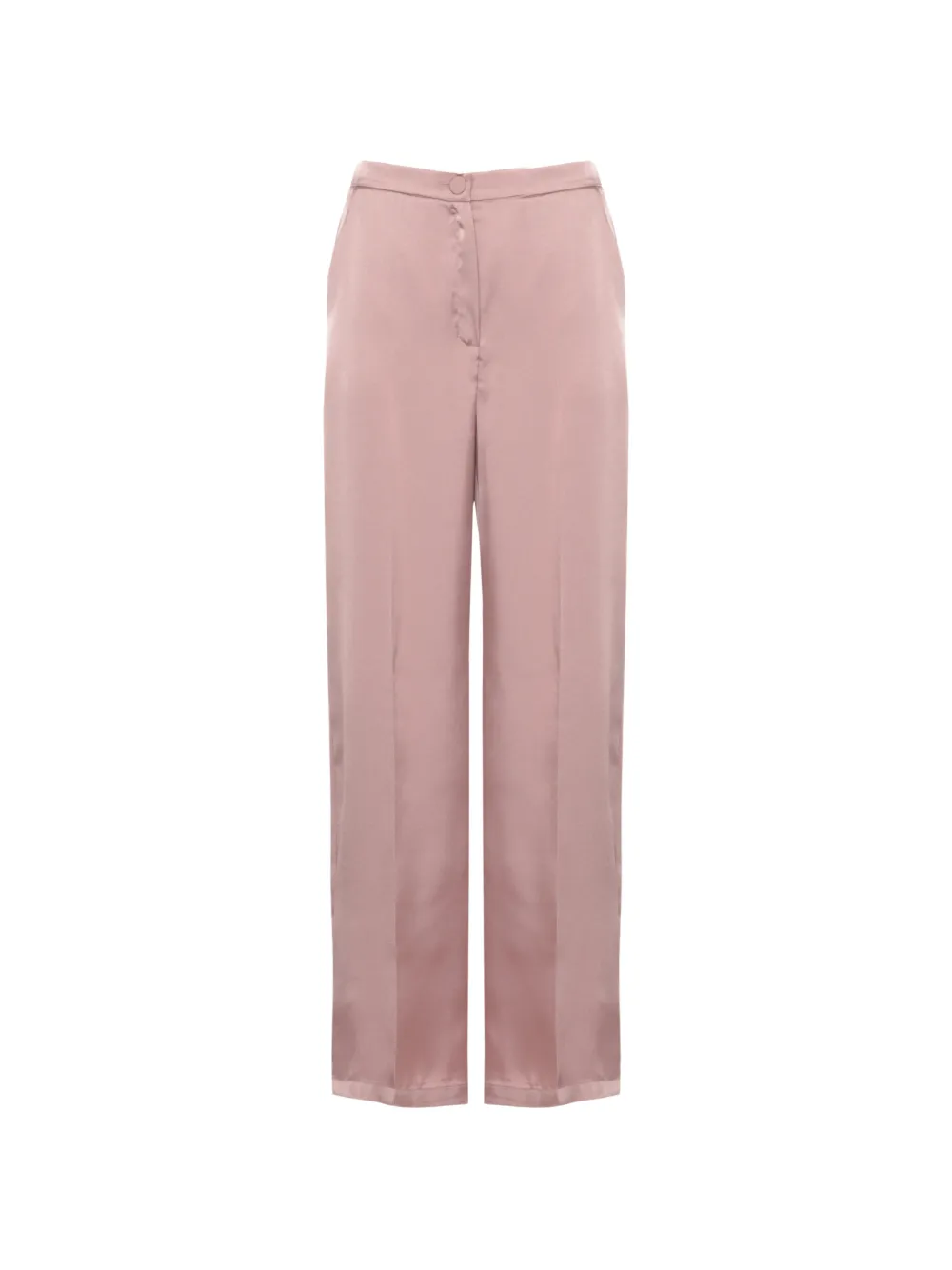 EMME satin-finish pressed-crease trousers - Rosa