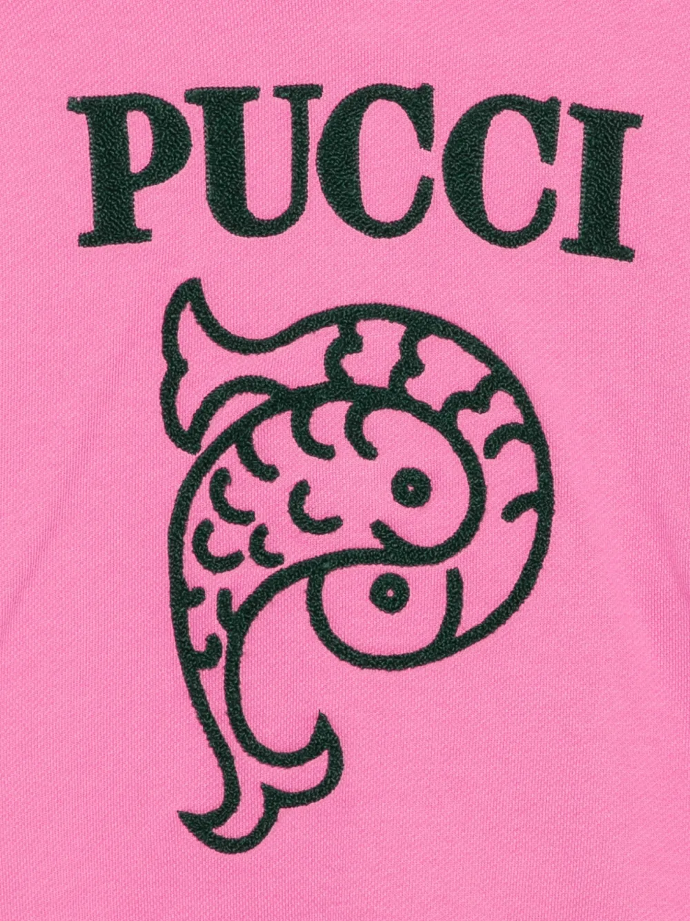 PUCCI Junior Hoodie met geborduurd logo en Pesci-patroon Roze
