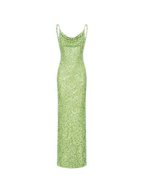 ROSERRY Margot sequin-embellished cowl-neck maxi dress
