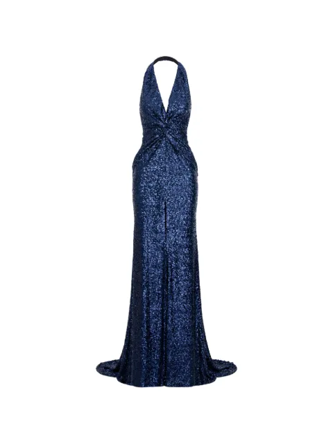 ROSERRY sequin-embellished halterneck maxi dress