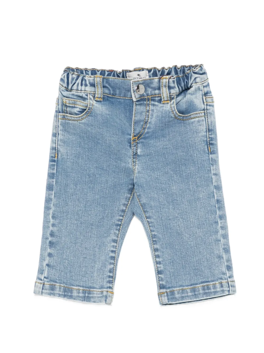 ETRO KIDS logo-embroidered jeans - Blu