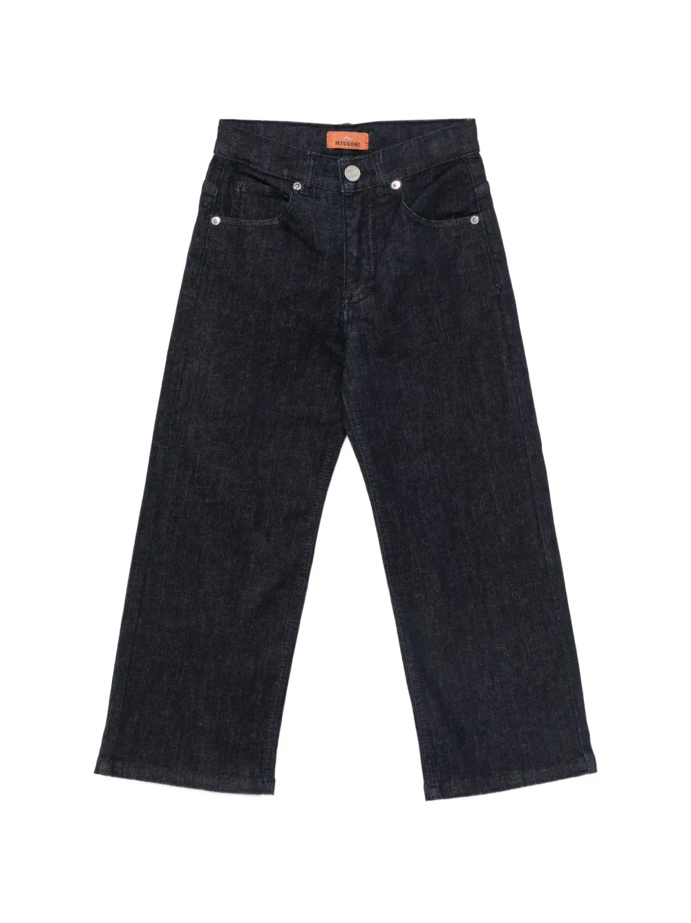 Missoni Kids zigzag-embroidered jeans - Blu