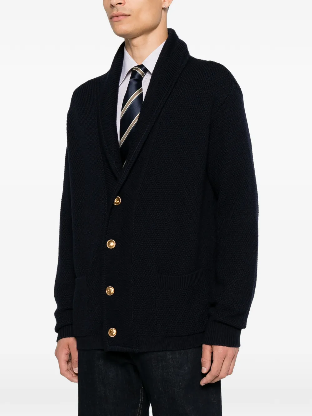 Valentino Garavani Vest met sjaalrevers Blauw