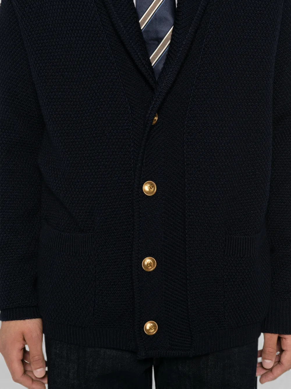 Valentino Garavani Vest met sjaalrevers Blauw