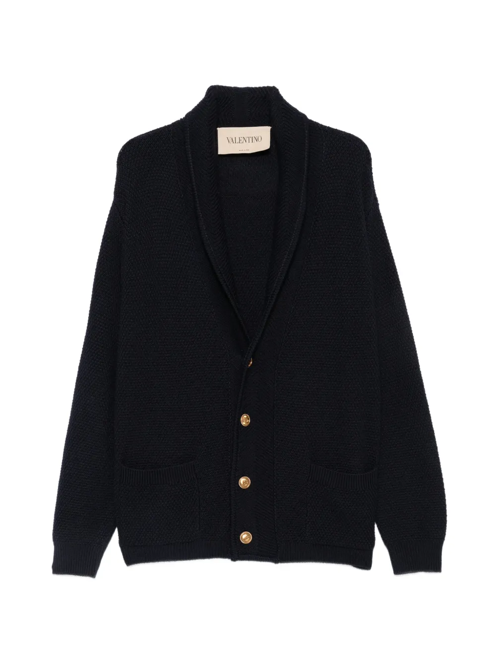 Valentino Garavani shawl-collar cardigan - Blu