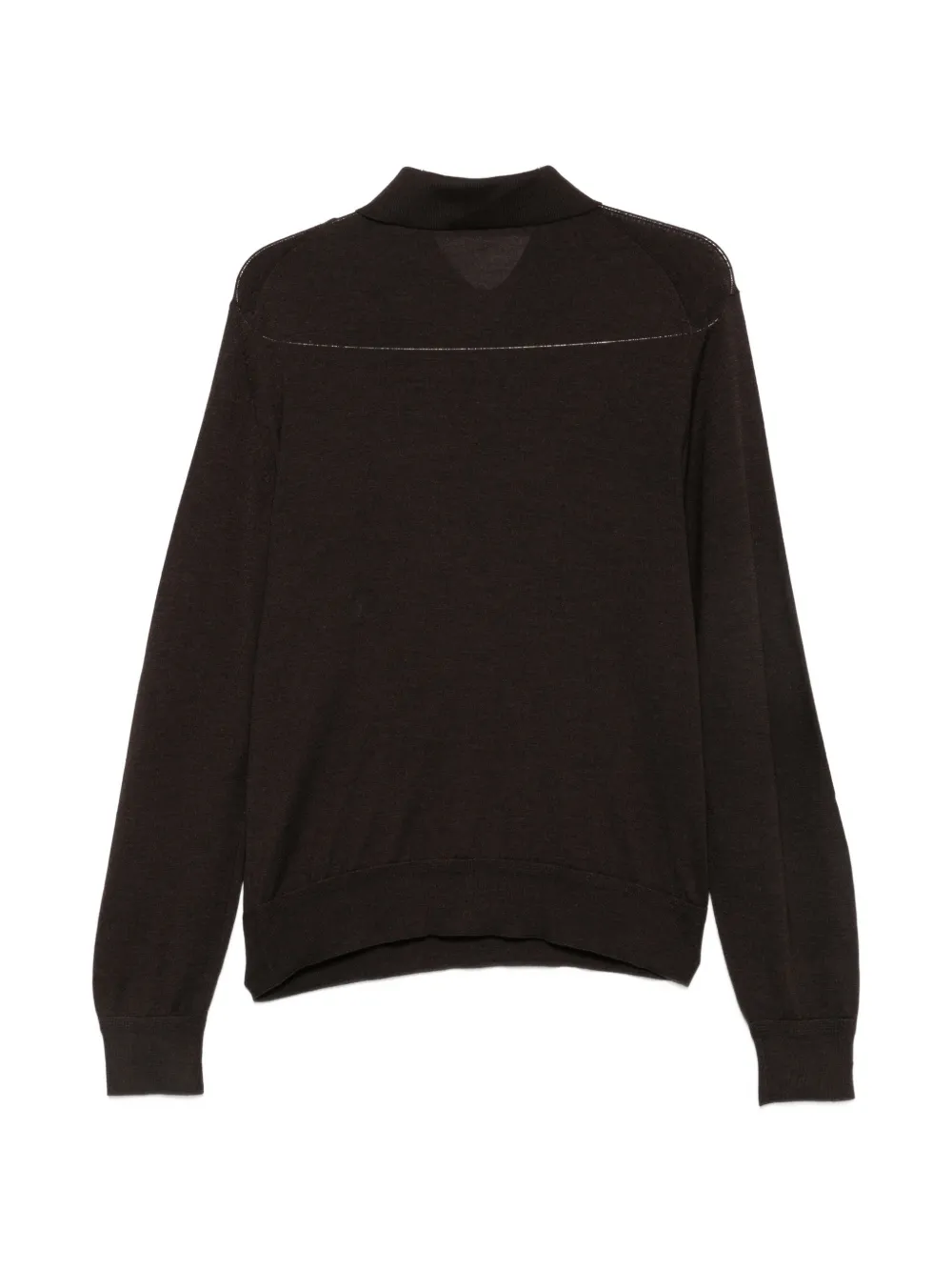 TOM FORD Poloshirt met lange mouwen en knopen Bruin