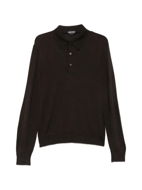 TOM FORD long-sleeve buttoned polo shirt