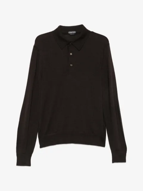 TOM FORD long-sleeve buttoned polo shirt