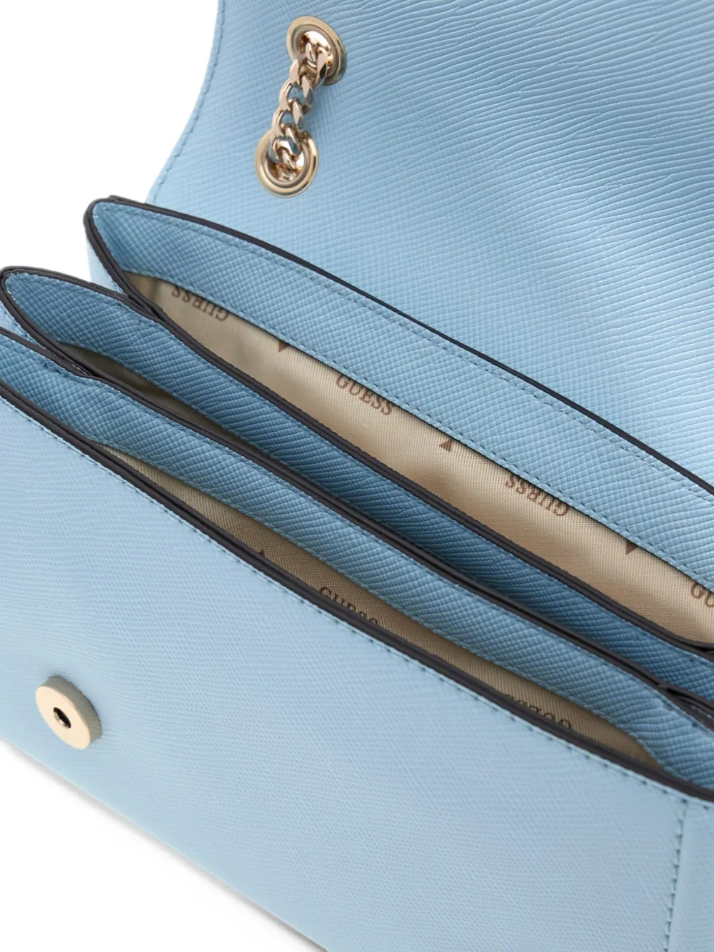 GUESS USA Noelle saffiano mini crossbody bag Blauw