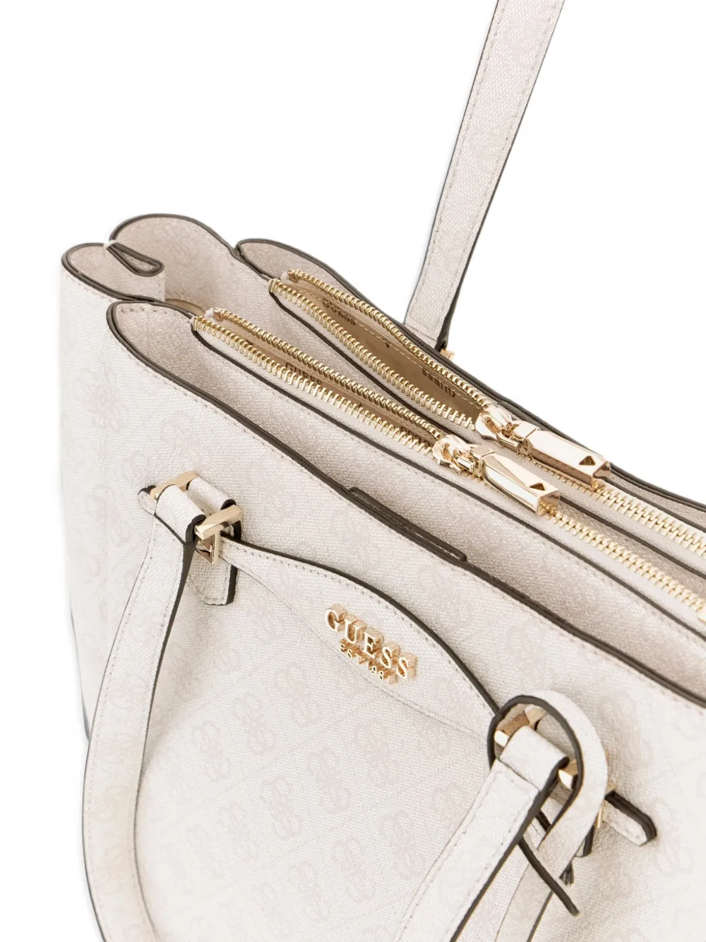 GUESS USA Katya logo-print tote bag Wit