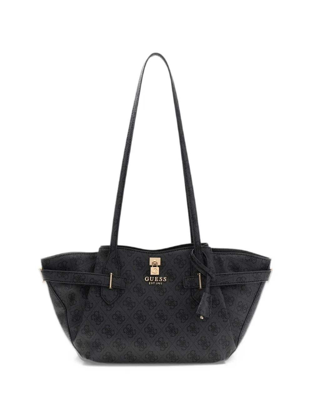 GUESS USA Yesba logo shoulder bag Zwart