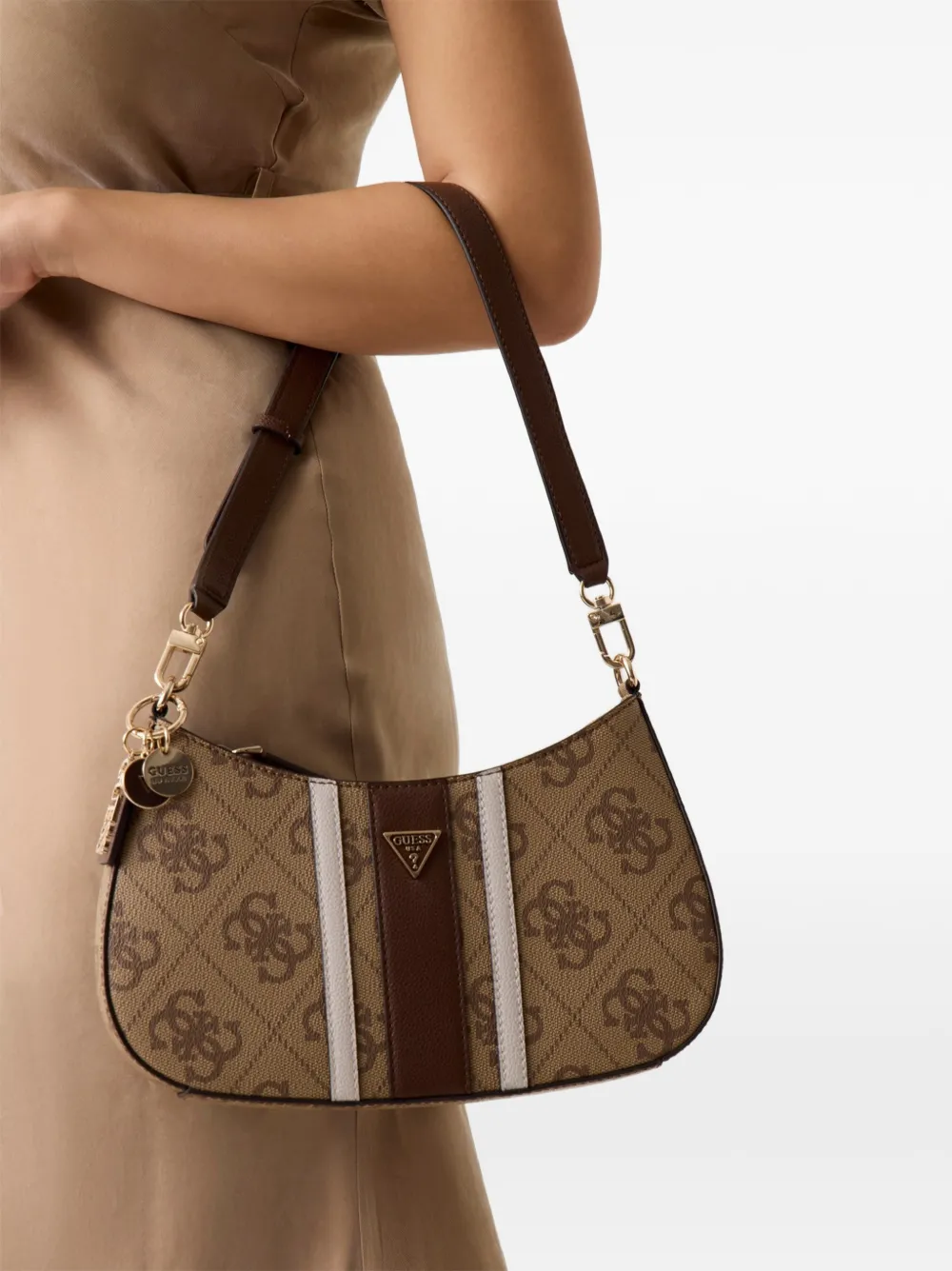 GUESS USA Noelle schoudertas Beige