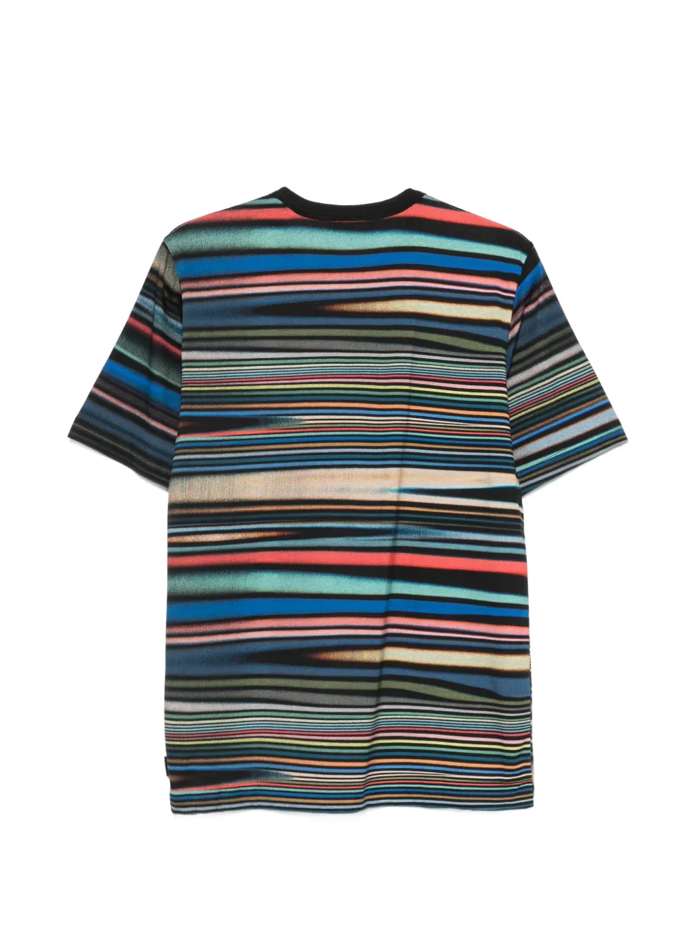 PS Paul Smith Gestreept katoenen T-shirt Zwart