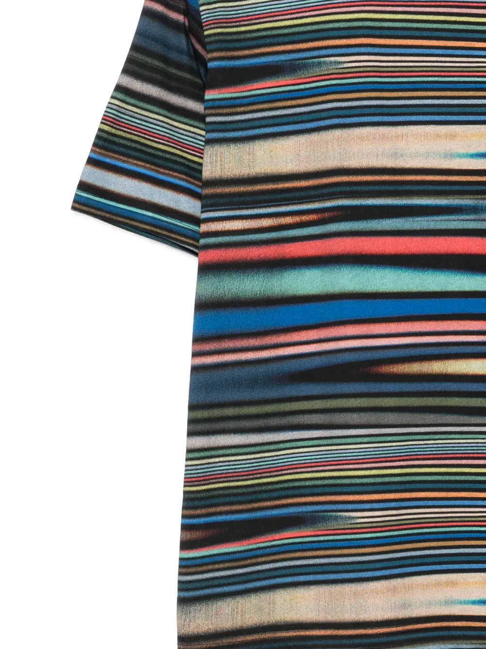 PS Paul Smith Gestreept katoenen T-shirt Zwart