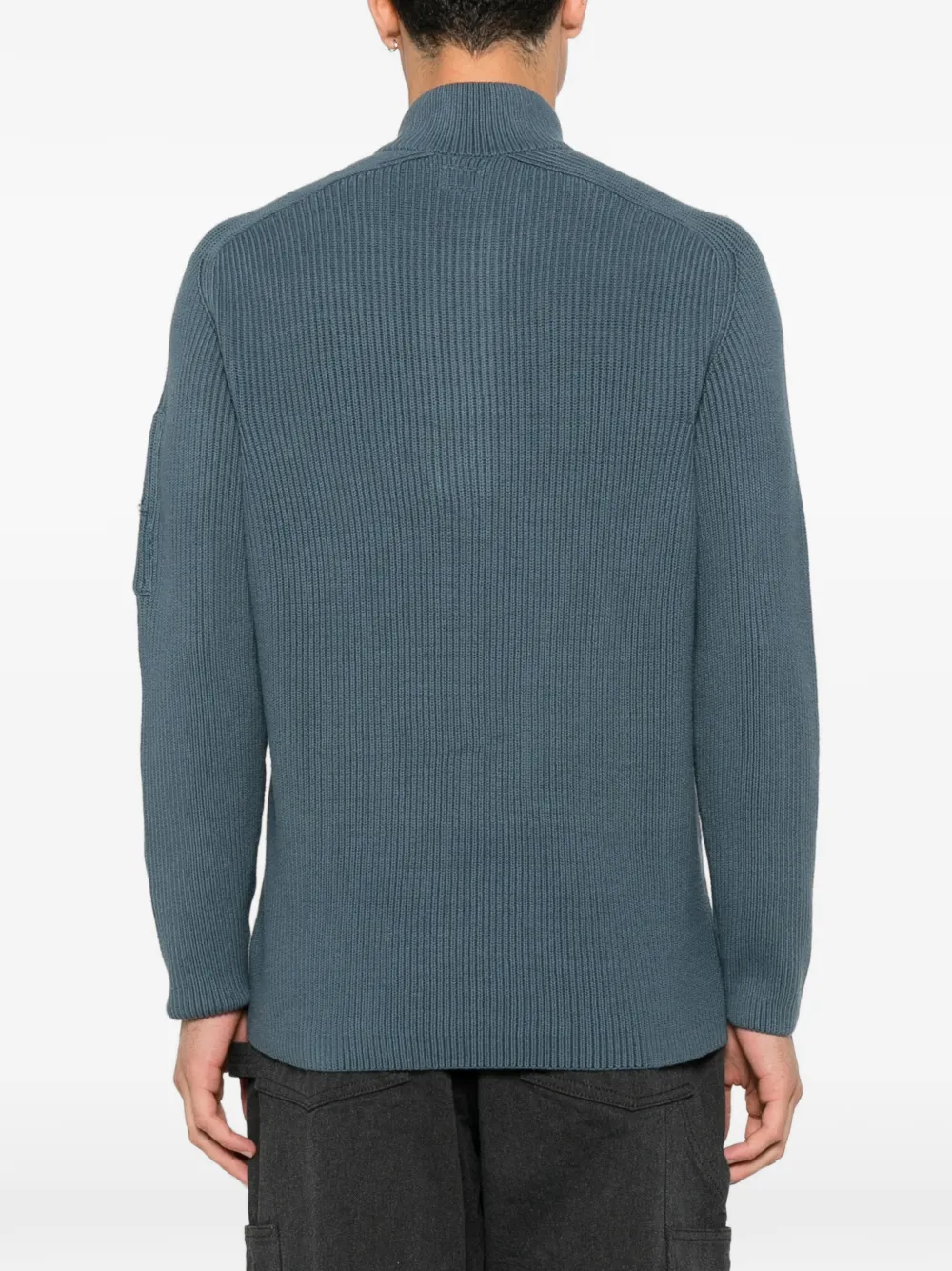 C.P. Company Ribgebreide trui Blauw