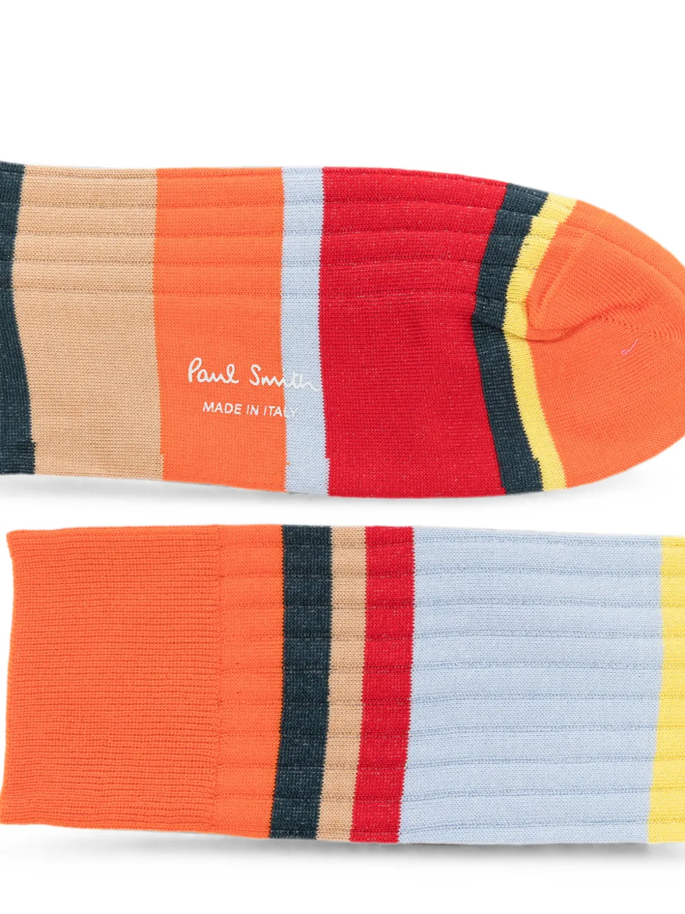 Paul Smith Ribgebreide sokken Oranje