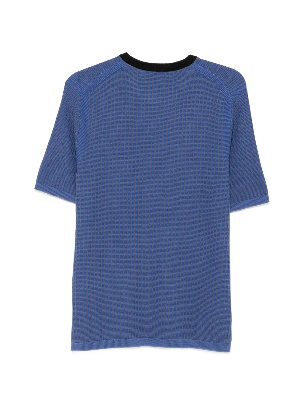PS Paul Smith Ribgebreid T-shirt Blauw