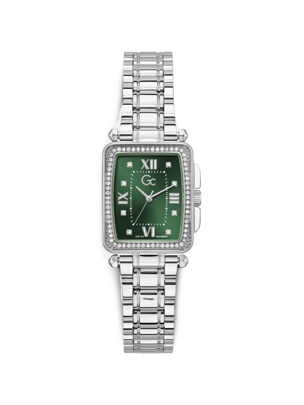 GUESS USA GC Plaza mid-size metal watch - Verde