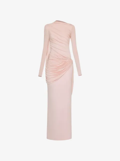 CHATS BY C.DAM asymmetrical draped maxi dress