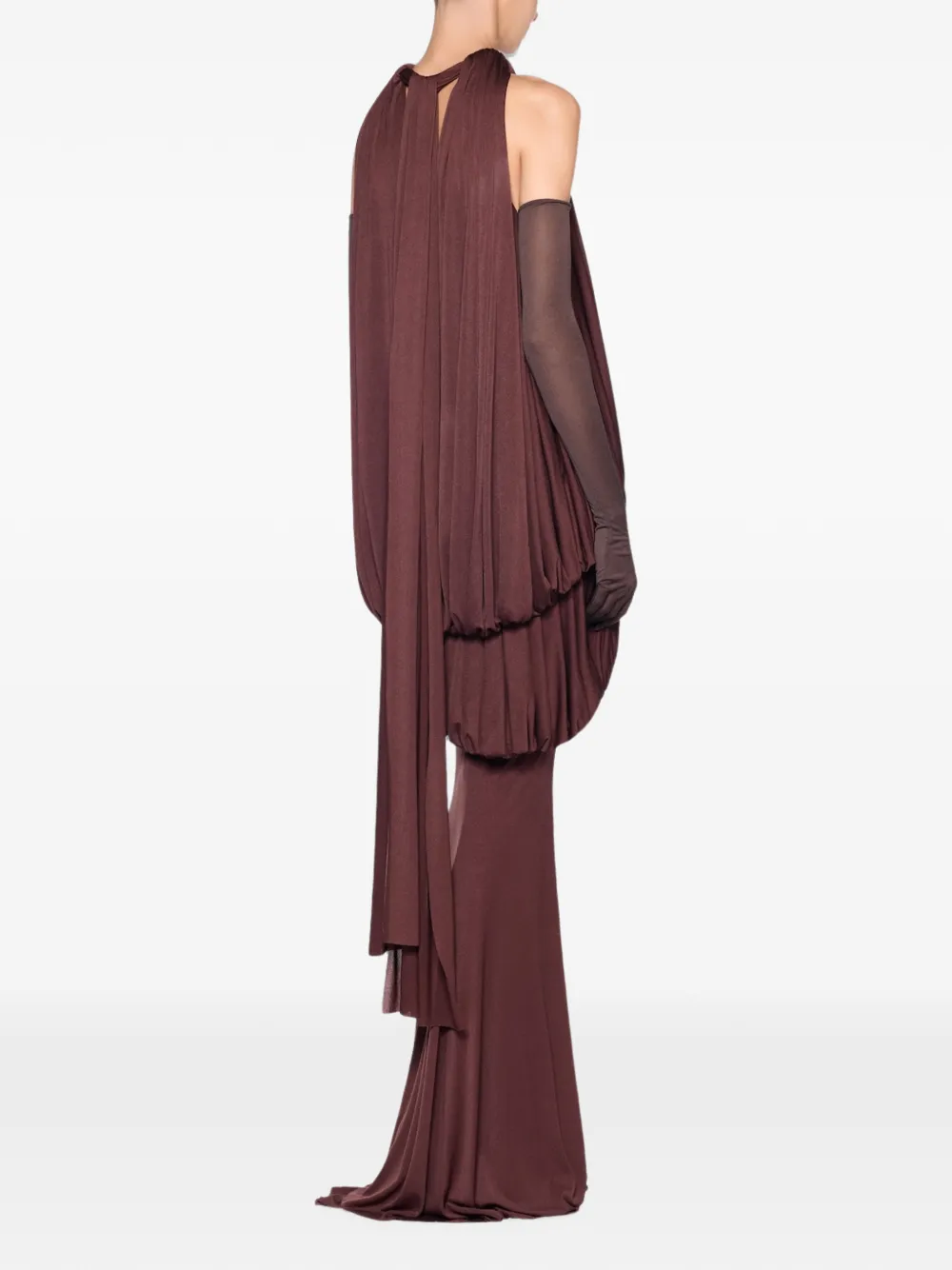 CHATS BY C.DAM Mayer maxi-jurk met gedrapeerd lijfje en hardware-detail Rood
