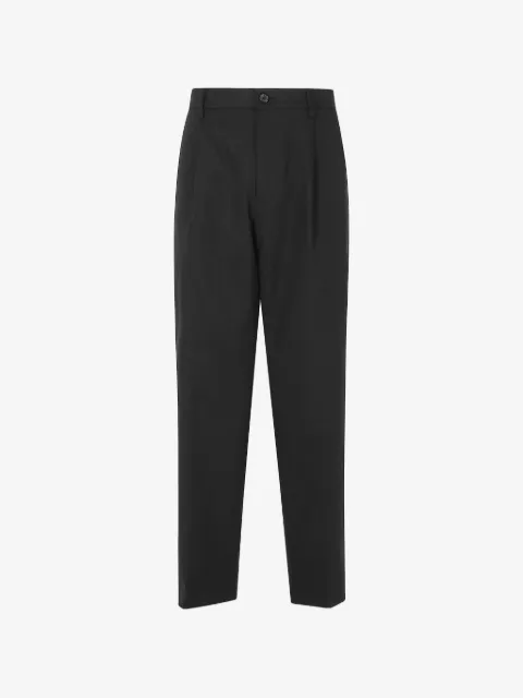 Department 5 pleat-detail logo-patch trousers