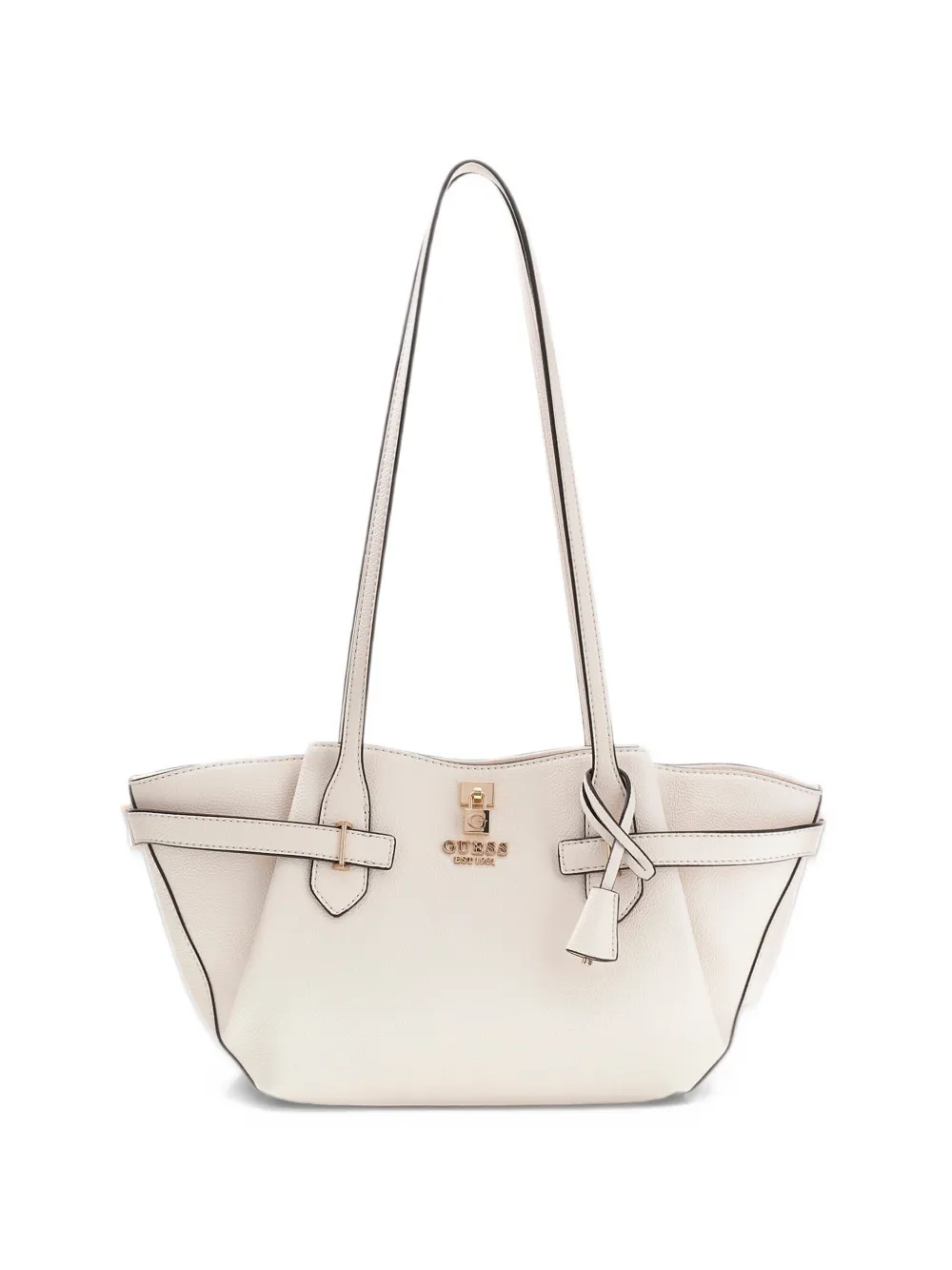 GUESS USA Yesba Saffiano shoulder bag Beige