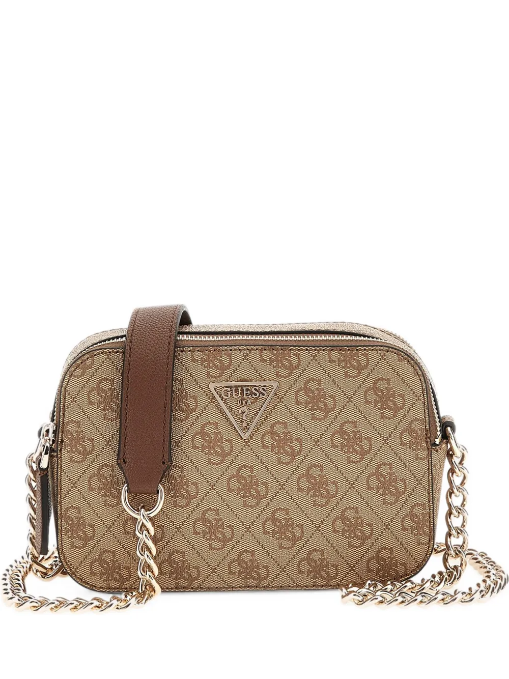 GUESS USA Noelle 4G logo mini shoulder bag - Nude